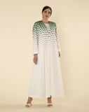 GREEN TRIANGLE PRINT ABAYA - RTW