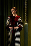 Aaliya Velvet Panel Striped Abaya – Ramadan Edit ’26