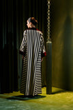 Aaliya Velvet Panel Striped Abaya – Ramadan Edit ’26