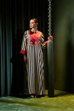 Amara Stripe Embroidered Jalabiya