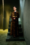 Zahra Gold-Embellished Velvet Abaya