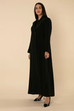 SWAROVSKI ELEGANCE: BLACK CREPE ABAYA