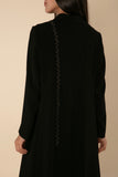 SWAROVSKI ELEGANCE: BLACK CREPE ABAYA