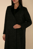 STARDUST WEAVE: BLACK TWEED COAT