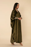 VERDANT VELVET STRETCH ABAYA