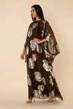 SILVERY ROSEWOOD KAFTAN