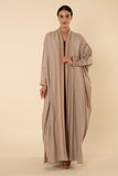 SILKEN TAUPE CHARM ABAYA