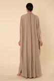 SILKEN TAUPE CHARM ABAYA