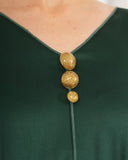 Elegant Emerald Flow Kaftan