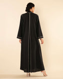 PIQUE CONTRAST NAVY ABAYA