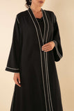 PIQUE CONTRAST NAVY ABAYA
