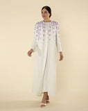 PURPLE BLUETS PRINT ABAYA