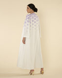 PURPLE BLUETS PRINT ABAYA