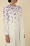 PURPLE BLUETS PRINT ABAYA