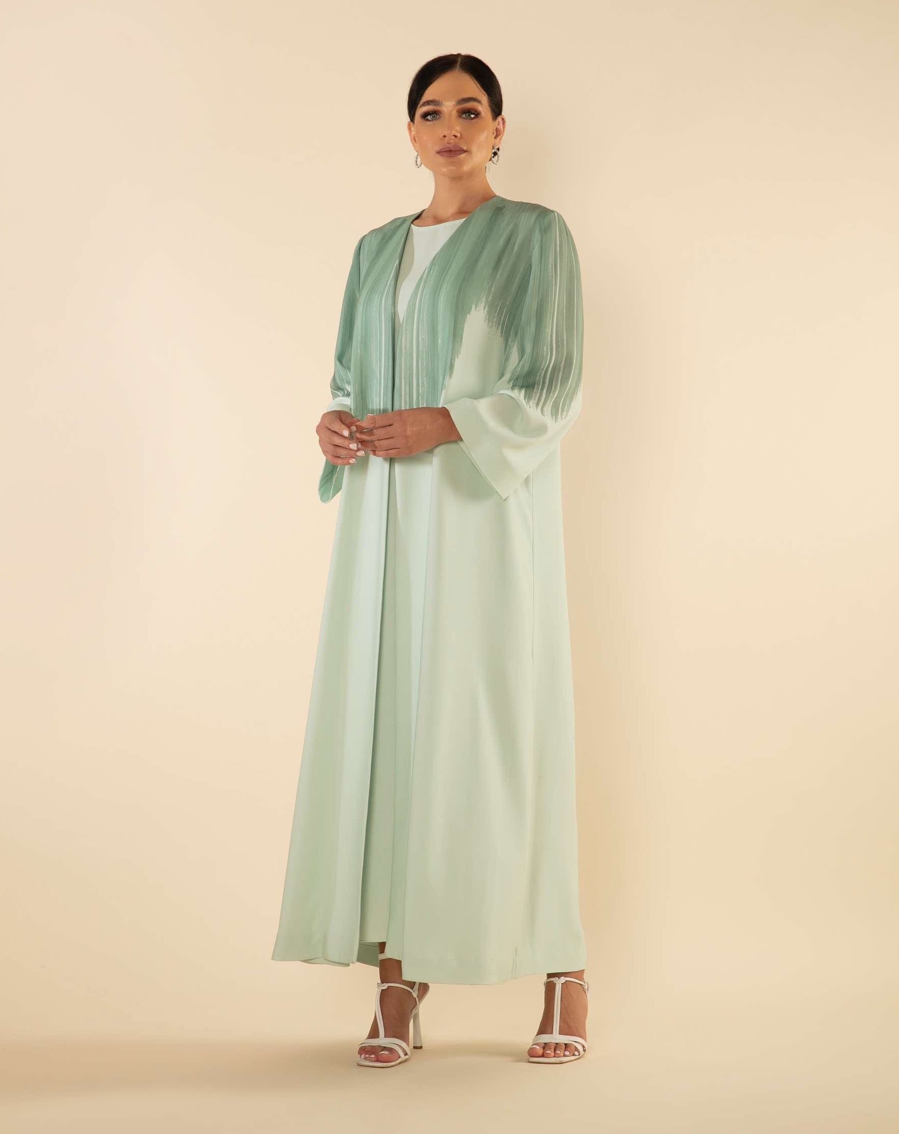 GREEN DEGRAD ABAYA Vaya Fashion GREEN DEGRAD ABAYA Vaya Fashion