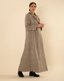 BEIGE/CAMEL CLASS7 COAT WITH FUR COLLAR