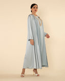 ROYAL SILK ABAYA SET IN BABY BLUE