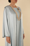 ROYAL SILK ABAYA SET IN BABY BLUE