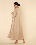 ROYAL SILK ABAYA SET IN SAND
