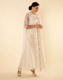 FLOWER LACE CAPE IN WHITE