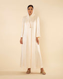 CREAM EMBOSSED ABAYA
