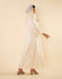 CREAM EMBOSSED ABAYA