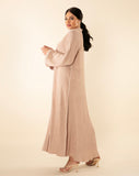NUDE TEXTURED OUTLINES ABAYA