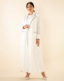 WHITE TEXTURED ABAYA/COAT