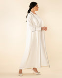 WHITE TEXTURED ABAYA/COAT