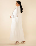 WHITE TEXTURED ABAYA/COAT