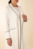 WHITE TEXTURED ABAYA/COAT