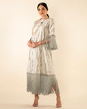 FRINGED 40'S LIGHT GREEN KAFTAN