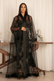 Dune Abaya in Black & Matte Gold