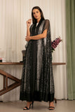 Silver Fall Abaya In Black