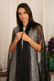 Silver Fall Abaya In Black