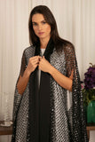 Silver Fall Abaya In Black