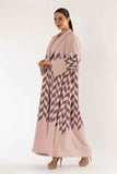 Plaid Abaya in Pink