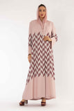 Plaid Abaya in Pink