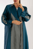 Calla Abaya in Blue and Grey