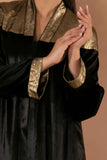 Nia Abaya in Black and Gold