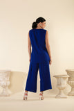 TWO TON ABAYA SET IN ROYAL & NAVY BLUE