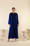 TWO TON ABAYA SET IN ROYAL & NAVY BLUE