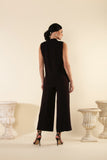 TWO TONE ABAYA SET IN BROWN & BURGUNDY